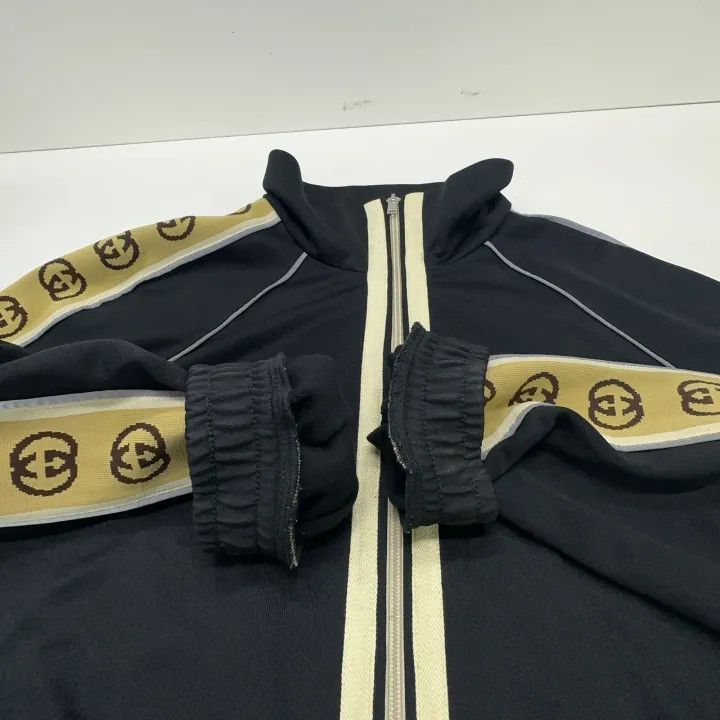 Gucci Gucci Black Logo Stripe Long Sleeve Jacket Size US M / EU 48-50 / 2 - 9 Thumbnail