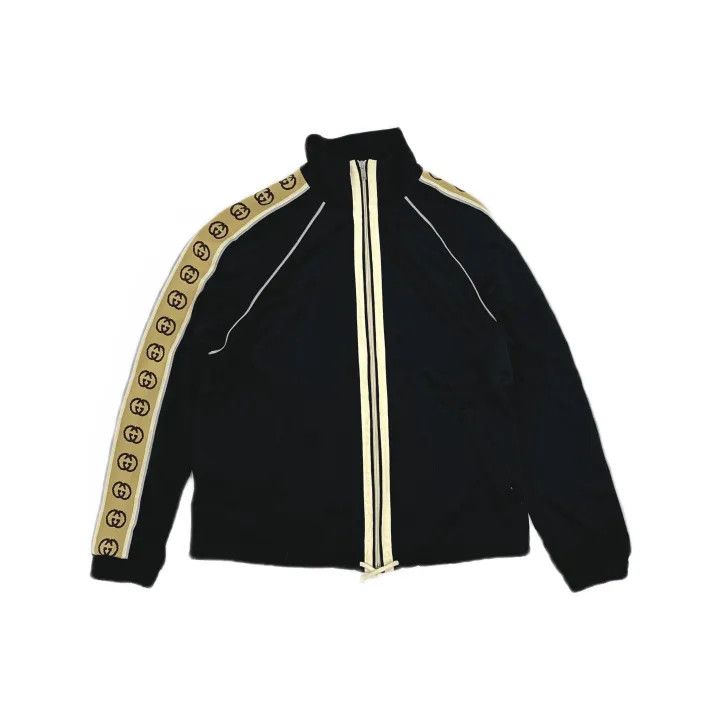 Gucci Gucci Black Logo Stripe Long Sleeve Jacket Size US M / EU 48-50 / 2 - 2 Thumbnail
