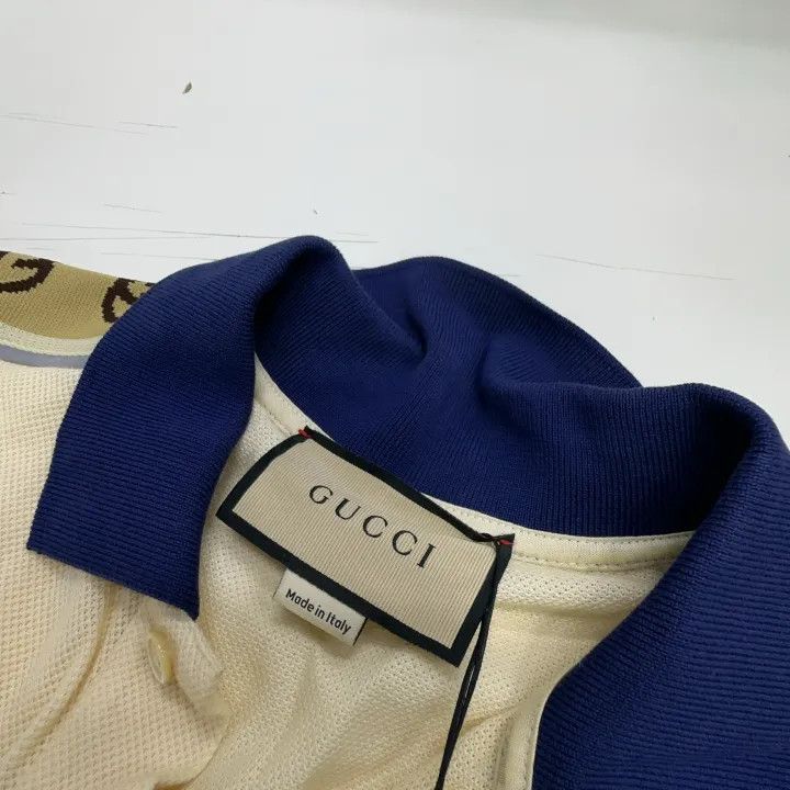 Gucci Gucci Logo Pattern Short Sleeve Polo Shirt Size US XL / EU 56 / 4 - 4 Thumbnail