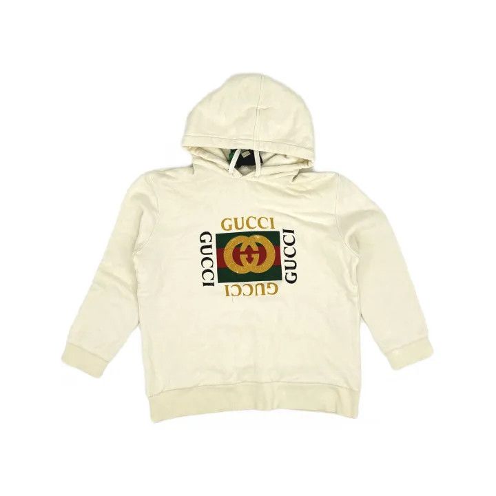 Gucci Gucci Logo Print Hooded Sweatshirt for Men Size US XL / EU 56 / 4 - 2 Thumbnail