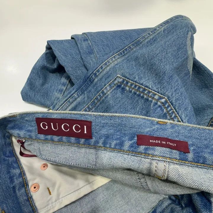 Gucci Gucci Blue Logo Mid-Rise Fitted Jeans Size US 30 / EU 46 - 5 Thumbnail
