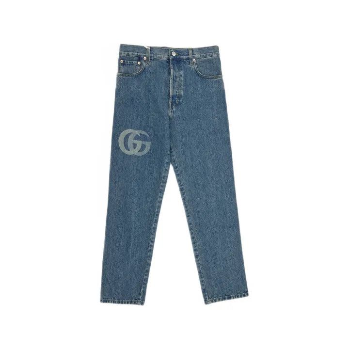 Gucci Gucci Blue Logo Mid-Rise Fitted Jeans Size US 30 / EU 46 - 2 Thumbnail