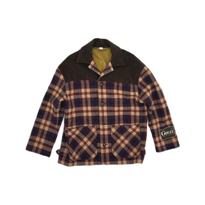 Gucci Gucci Check Wool and Corduroy Jacket Size US M / EU 48-50 / 2 - 2 Thumbnail