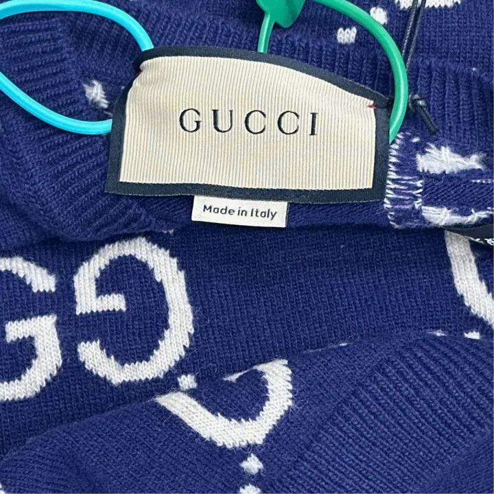Gucci Gucci SS22 Logo Knit Sweater for Men Size US S / EU 44-46 / 1 - 3 Thumbnail