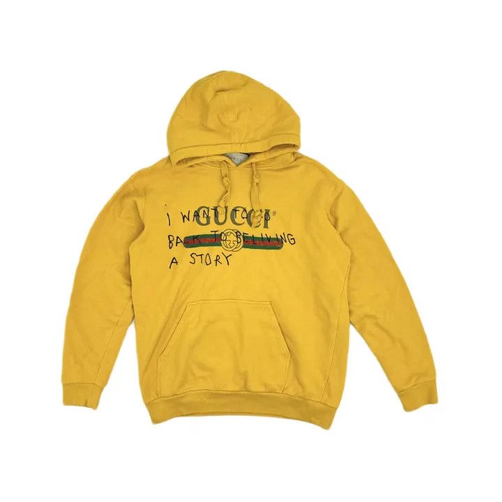Gucci Gucci Graffiti Print Yellow Hoodie Size US M / EU 48-50 / 2 - 2 Thumbnail