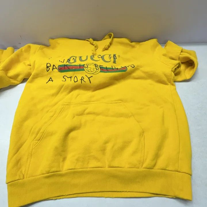 Gucci Gucci Graffiti Print Yellow Hoodie Size US M / EU 48-50 / 2 - 8 Thumbnail