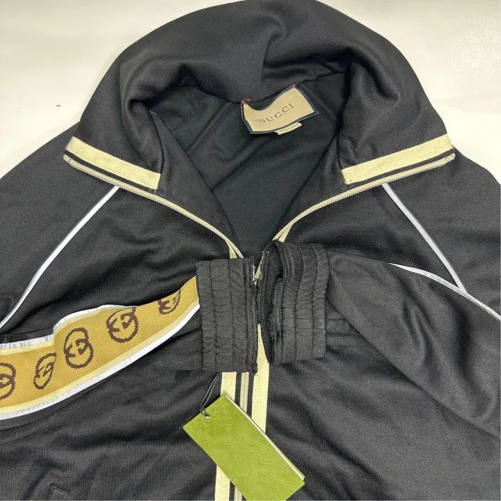 Gucci Gucci Black Oversized Logo Long Sleeve Jacket Size US S / EU 44-46 / 1 - 6 Thumbnail