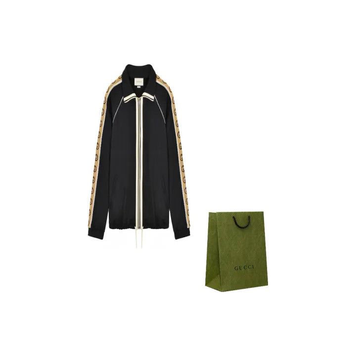Gucci Gucci Black Oversized Logo Long Sleeve Jacket Size US S / EU 44-46 / 1 - 2 Thumbnail