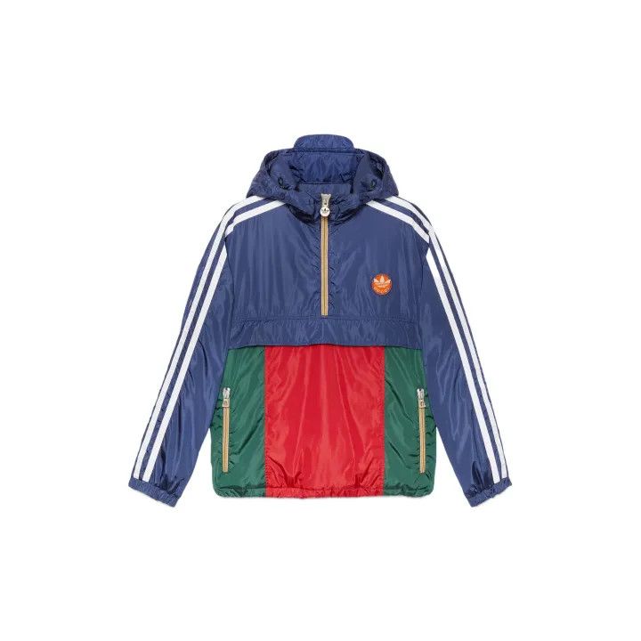 Gucci GUCCI x adidas Blue Hooded Sweatshirt Size US L / EU 52-54 / 3 - 2 Thumbnail
