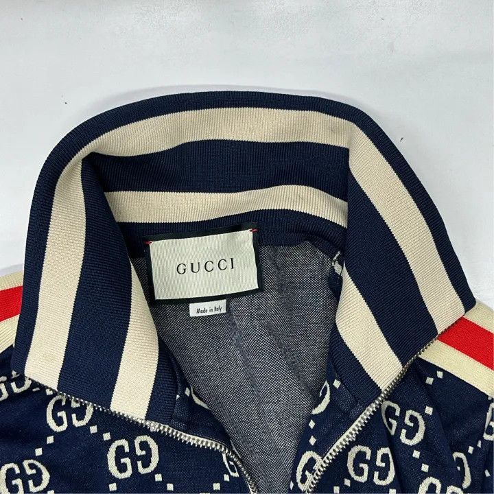 Gucci Gucci Classic GG Cotton Zip Jacket for Men Size US L / EU 52-54 / 3 - 5 Thumbnail
