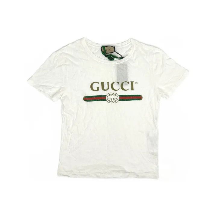 Gucci GUCCI Oversized Logo Print Short Sleeve T-Shirt Size US M / EU 48-50 / 2 - 2 Thumbnail