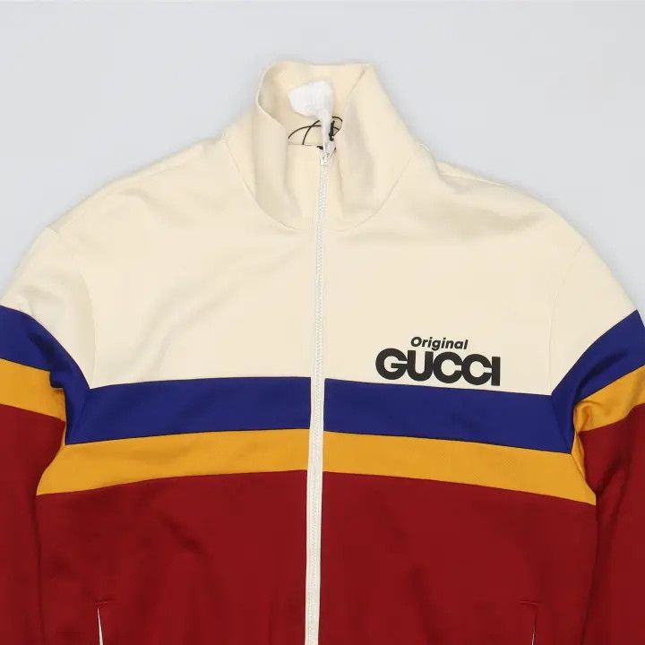 Gucci Gucci SS22 Logo Print Knit Jacket for Men Size US M / EU 48-50 / 2 - 3 Thumbnail