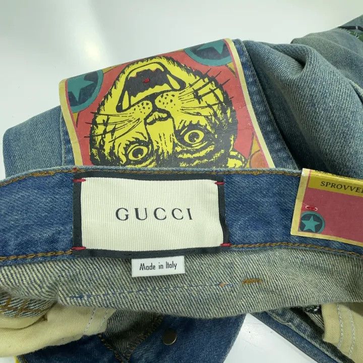 Gucci Gucci Blue Patterned Straight Leg Jeans for Men Size US 30 / EU 46 - 5 Thumbnail