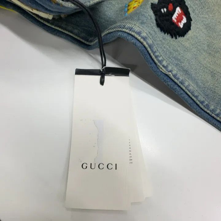 Gucci Gucci Blue Patterned Straight Leg Jeans for Men Size US 30 / EU 46 - 6 Thumbnail