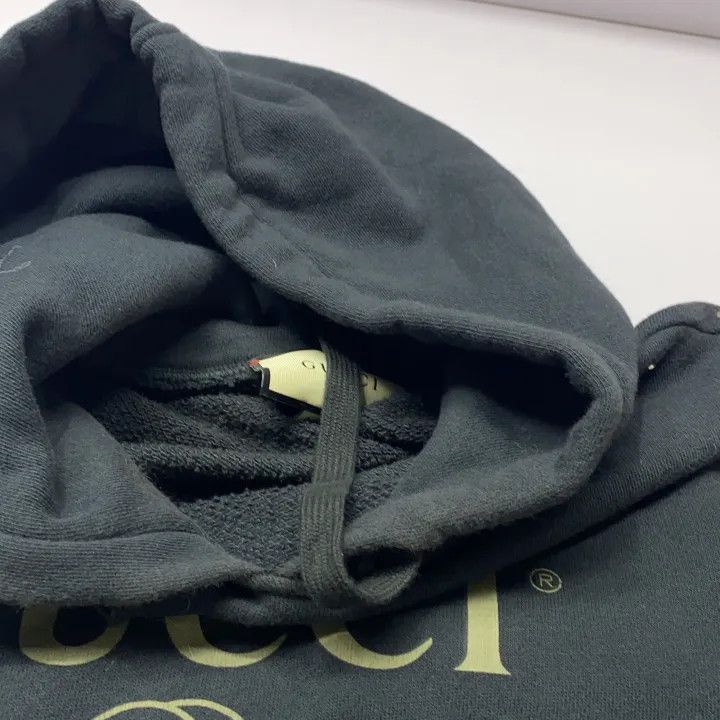 Gucci Gucci Logo Print Hoodie Black Size US M / EU 48-50 / 2 - 9 Thumbnail