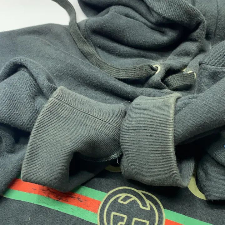 Gucci Gucci Logo Print Hoodie Black Size US M / EU 48-50 / 2 - 14 Thumbnail