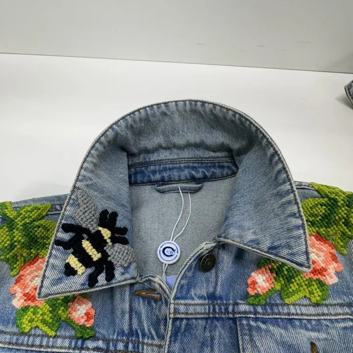 Gucci Gucci Floral Embroidered Denim Jacket Size US M / EU 48-50 / 2 - 6 Thumbnail