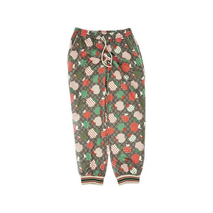 Gucci Gucci FW21 Apple Pattern Sweatpants for Men Size US 27 - 2 Thumbnail