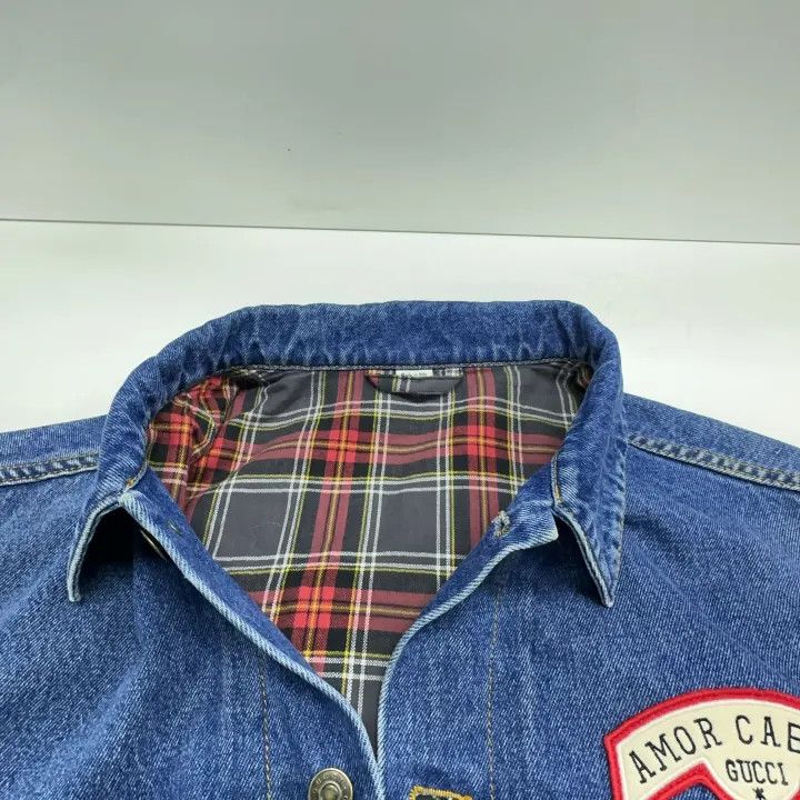 Gucci Gucci Denim Jacket with Logo Patch Size US XXL / EU 58 / 5 - 8 Thumbnail