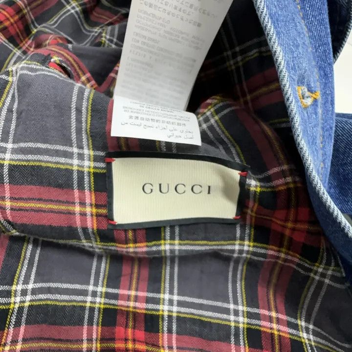 Gucci Gucci Denim Jacket with Logo Patch Size US XXL / EU 58 / 5 - 5 Thumbnail