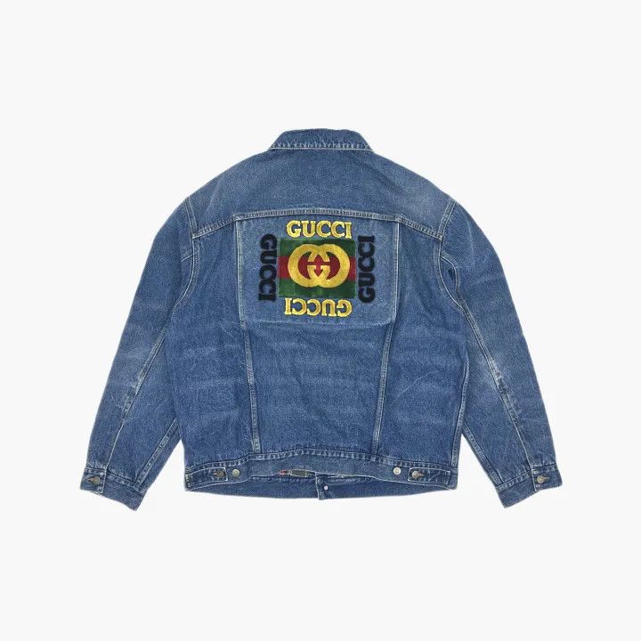 Gucci Gucci Denim Jacket with Logo Patch Size US XXL / EU 58 / 5 - 3 Thumbnail