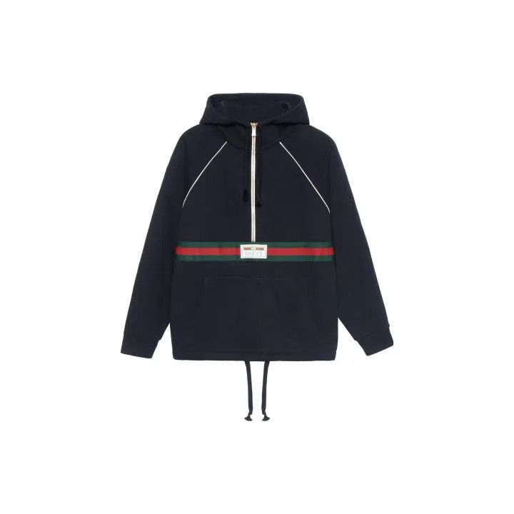 Gucci GUCCI FW21 Half-Zip Cotton Hoodie Size US L / EU 52-54 / 3 - 2 Thumbnail