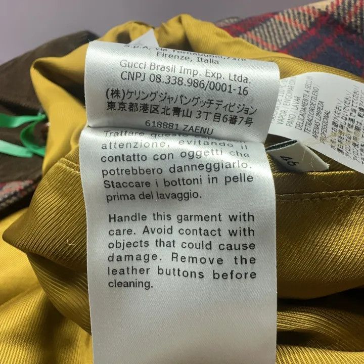 Gucci Gucci Colorful Plaid Wool and Cord Jacket Size US M / EU 48-50 / 2 - 6 Thumbnail
