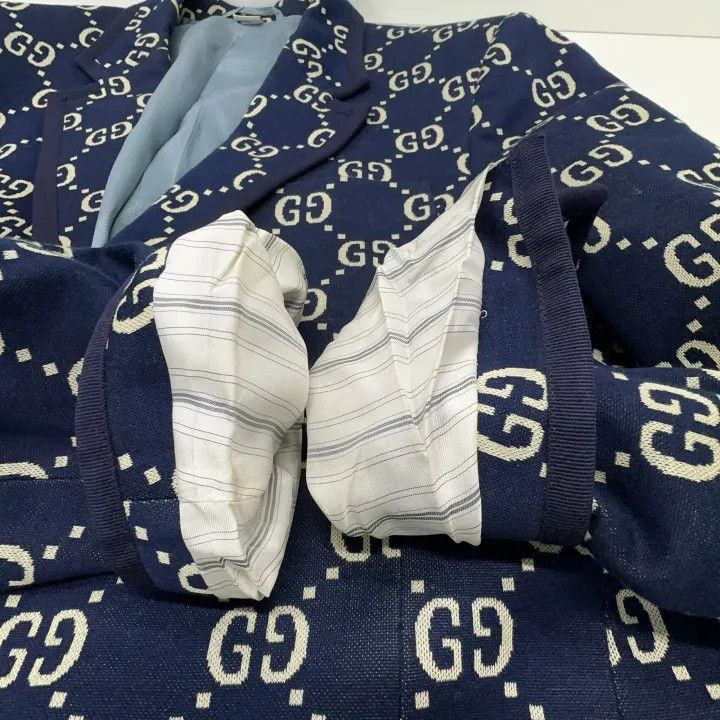 Gucci Gucci Vintage GG Jacquard Blazer for Men Size US L / EU 52-54 / 3 - 8 Thumbnail