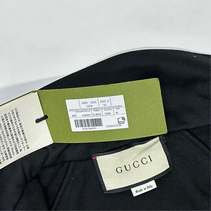 Gucci Gucci Black Logo Stripe Long Sleeve Jacket Size US M / EU 48-50 / 2 - 3 Thumbnail