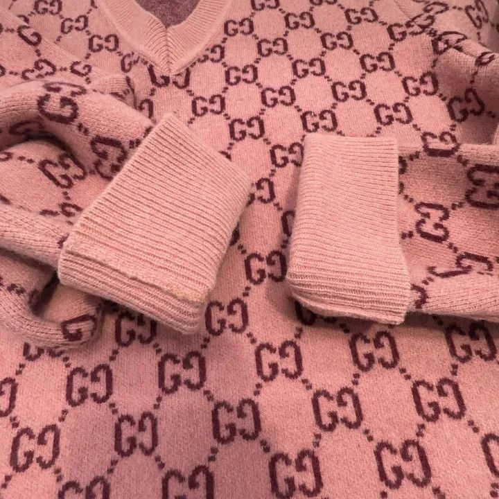 Gucci Gucci Pink Logo Knit Sweater Size US S / EU 44-46 / 1 - 7 Thumbnail
