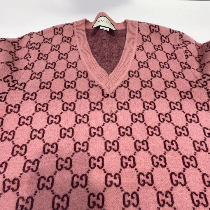 Gucci Gucci Pink Logo Knit Sweater Size US S / EU 44-46 / 1 - 8 Thumbnail