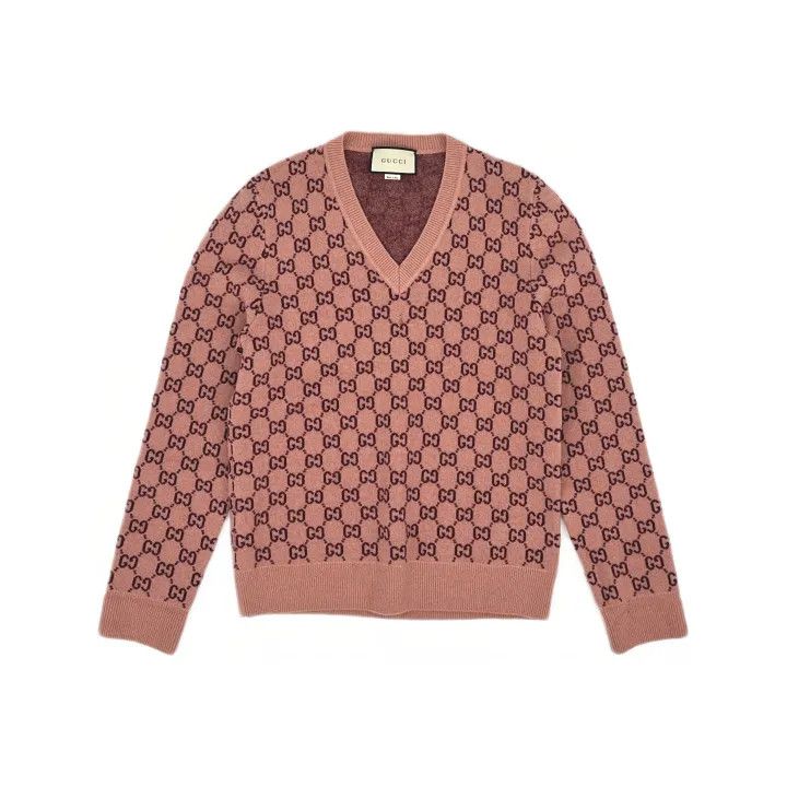 Gucci Gucci Pink Logo Knit Sweater Size US S / EU 44-46 / 1 - 2 Thumbnail