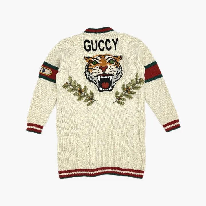 Gucci Gucci Cable Knit Cardigan with Letter Design Size US XS / EU 42 / 0 - 3 Thumbnail