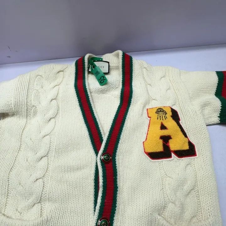 Gucci Gucci Cable Knit Cardigan with Letter Design Size US XS / EU 42 / 0 - 8 Thumbnail