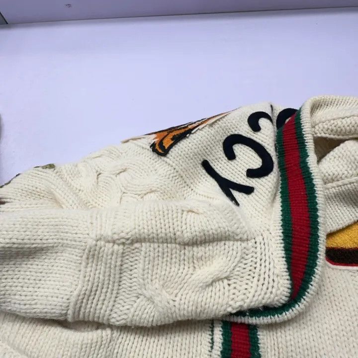 Gucci Gucci Cable Knit Cardigan with Letter Design Size US XS / EU 42 / 0 - 7 Thumbnail