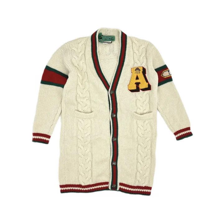 Gucci Gucci Cable Knit Cardigan with Letter Design Size US XS / EU 42 / 0 - 2 Thumbnail