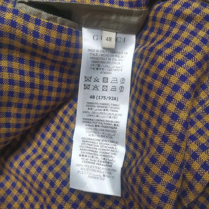 Gucci Gucci Brown Checkered Blazer for Men Size US M / EU 48-50 / 2 - 5 Thumbnail