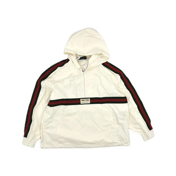 Gucci Gucci Logo Half-Zip Hooded Windbreaker Size US L / EU 52-54 / 3 - 2 Thumbnail