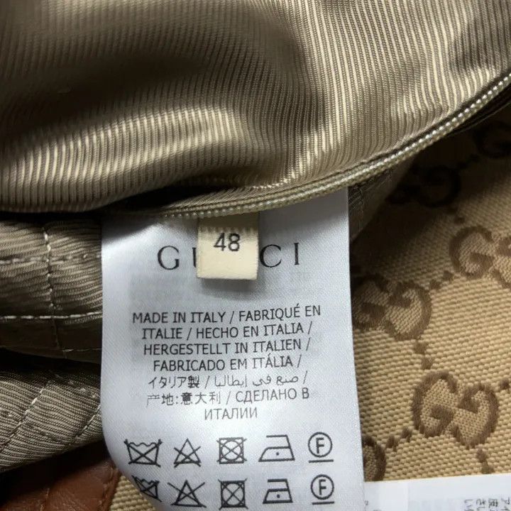 Gucci Gucci Brown Logo Print Zip Long Sleeve Jacket Size US M / EU 48-50 / 2 - 6 Thumbnail