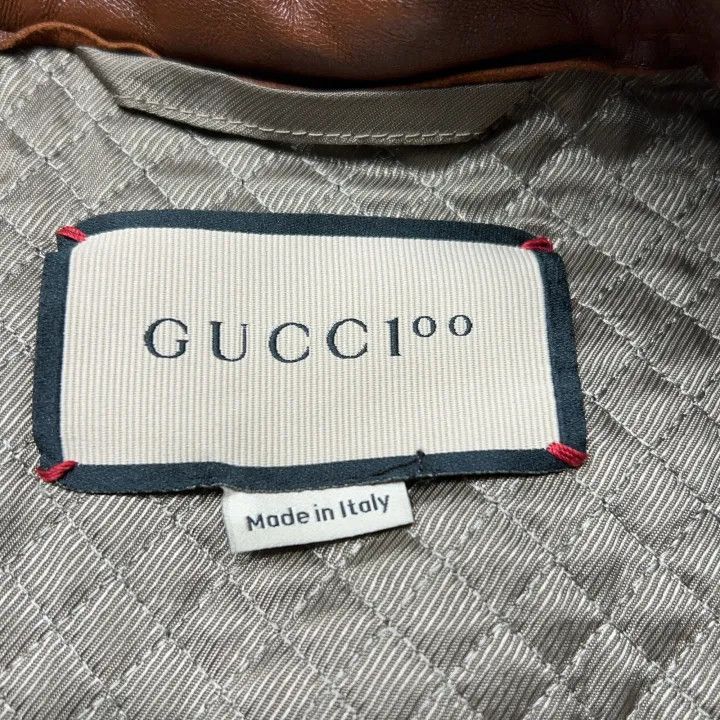Gucci Gucci Brown Logo Print Zip Long Sleeve Jacket Size US M / EU 48-50 / 2 - 5 Thumbnail