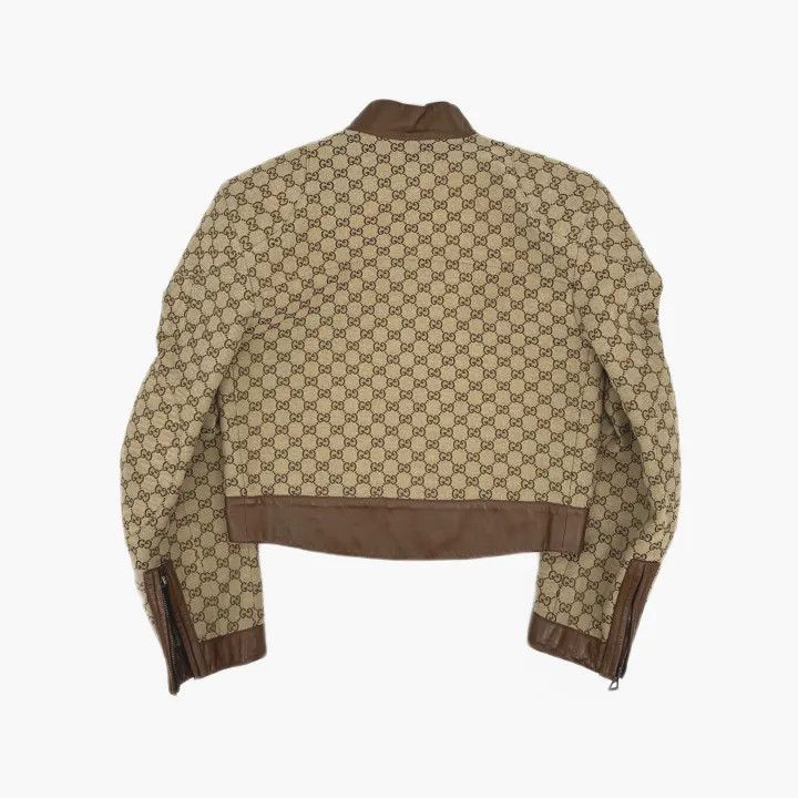 Gucci Gucci Brown Logo Print Zip Long Sleeve Jacket Size US M / EU 48-50 / 2 - 3 Thumbnail