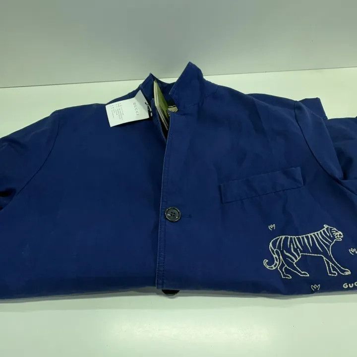 Gucci Gucci Blue Tiger Embroidered Suit Jacket Size US M / EU 48-50 / 2 - 9 Thumbnail