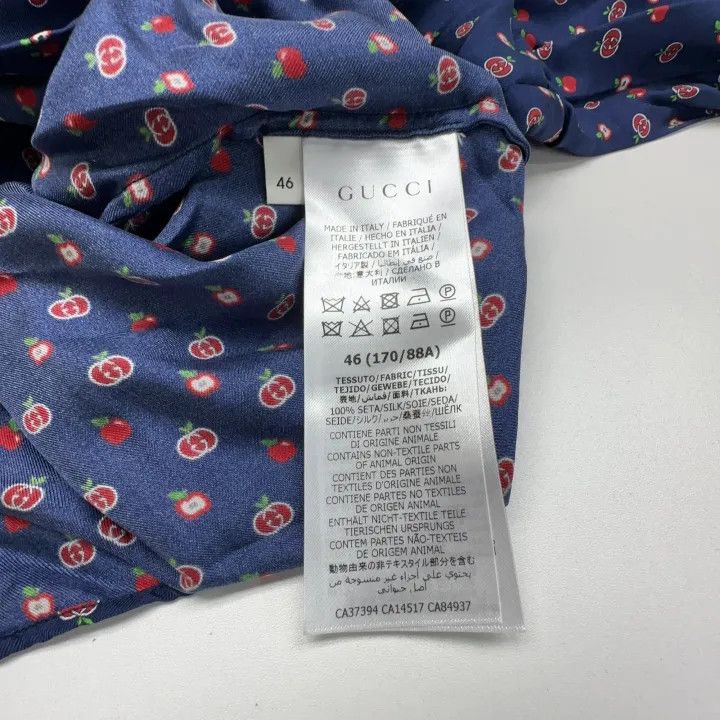 Gucci Gucci Apple Pattern Silk Short Sleeve Shirt Size US S / EU 44-46 / 1 - 4 Thumbnail