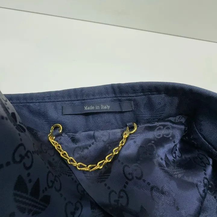 Gucci Gucci x Adidas Blue Double-Breasted Jacket Size US L / EU 52-54 / 3 - 5 Thumbnail