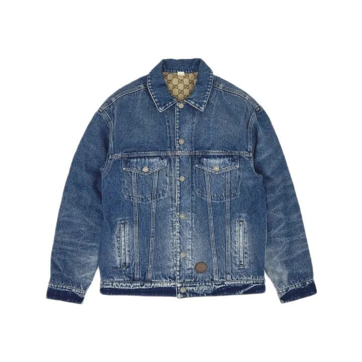 Gucci Gucci SS23 Logo Vintage Denim Jacket Size US M / EU 48-50 / 2 - 2 Thumbnail