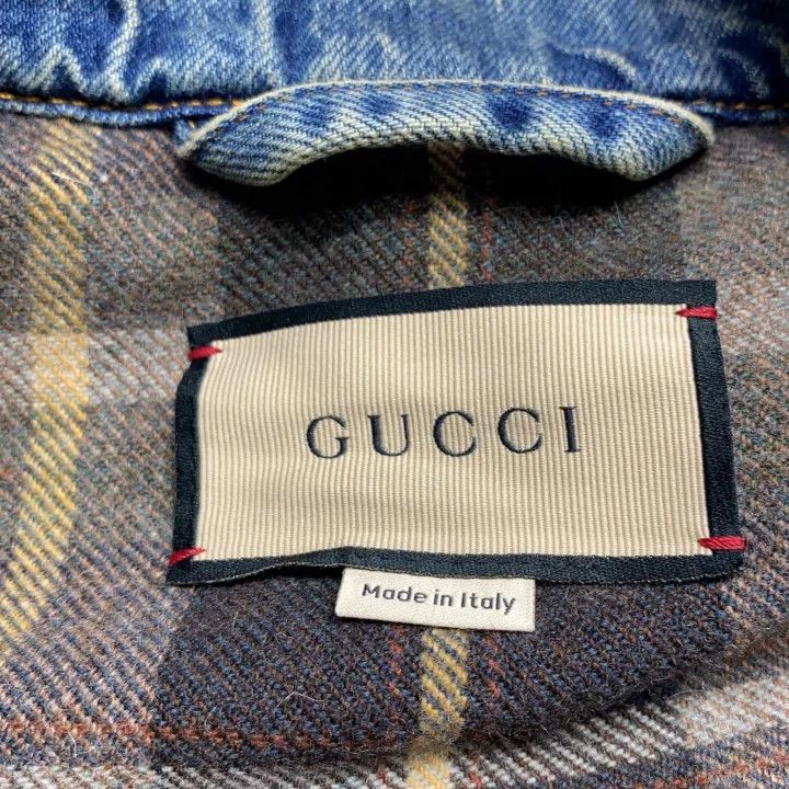 Gucci Gucci Embroidered Logo Long Sleeve Denim Jacket Size US M / EU 48-50 / 2 - 3 Thumbnail