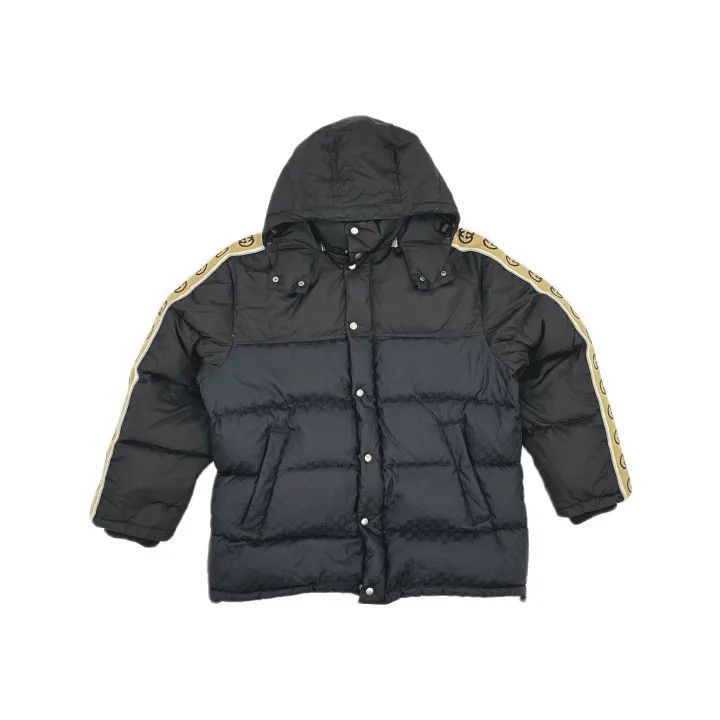 Gucci Gucci Black Printed Hooded Down Jacket Size US L / EU 52-54 / 3 - 2 Thumbnail