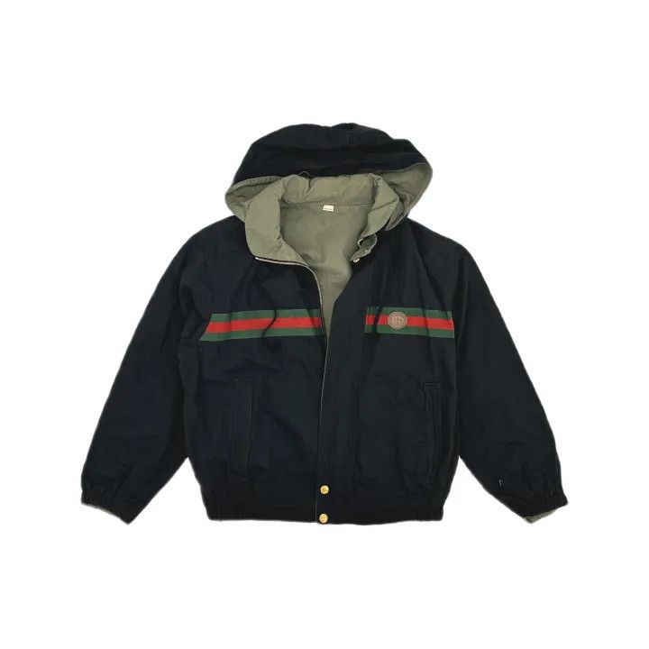 Gucci Gucci Logo Embroidered Nylon Jacket for Men Size US L / EU 52-54 / 3 - 2 Thumbnail