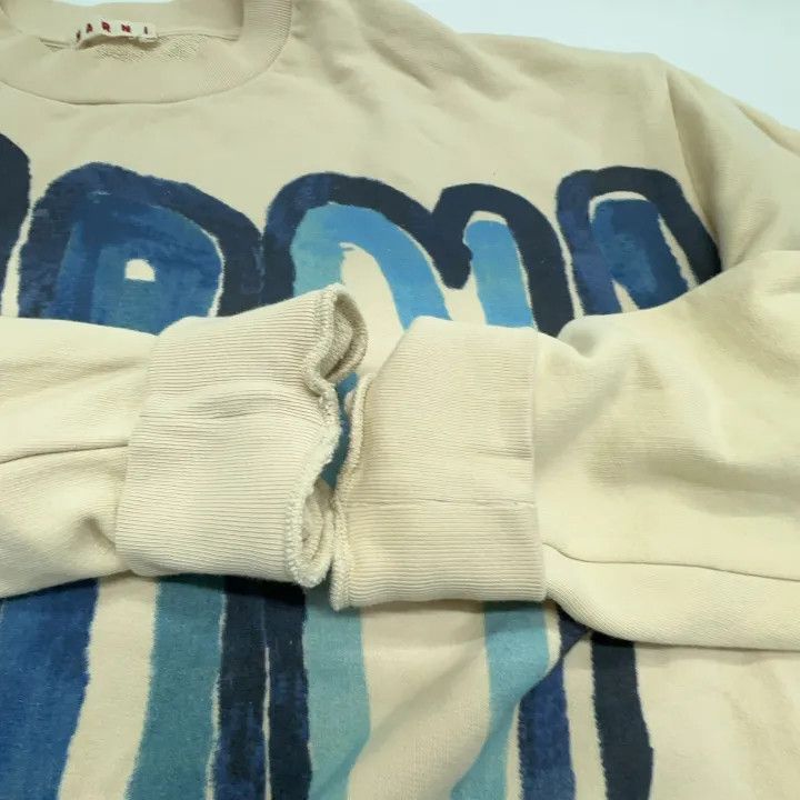 Marni Marni SS22 Graffiti Striped Pattern Sweatshirt Size US L / EU 52-54 / 3 - 8 Thumbnail