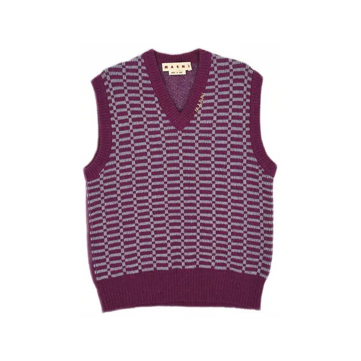 Marni MARNI FW22 V-neck Knit Vest for Men Size US M / EU 48-50 / 2 - 2 Thumbnail